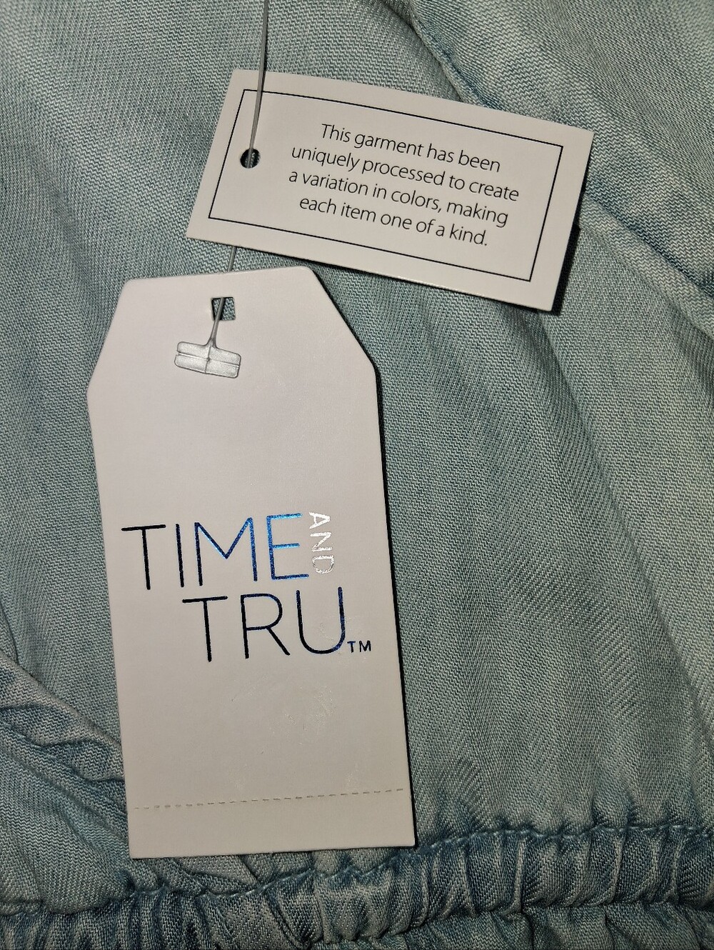 NWT Time and Tru Light Blue Sleeveless Dress From Plant Based Fabric Lg (12-14) - Picture 4 of 5